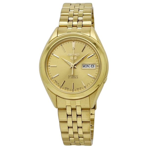 Seiko Men's SNKL28J1 Seiko 5 Gold-Tone Stainless Steel Watch