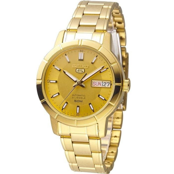 Seiko Men's SNKN62 Series 5 Gold-Tone Stainless Steel Watch