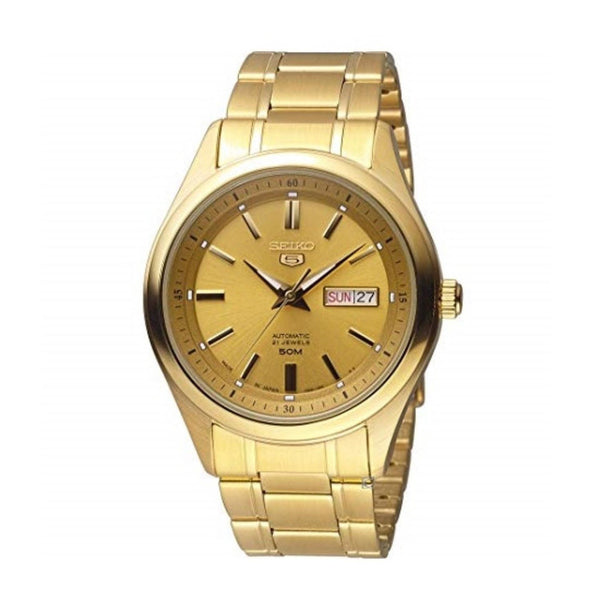 Seiko Men's SNKN96J1 Seiko 5 Gold-Tone Stainless Steel Watch