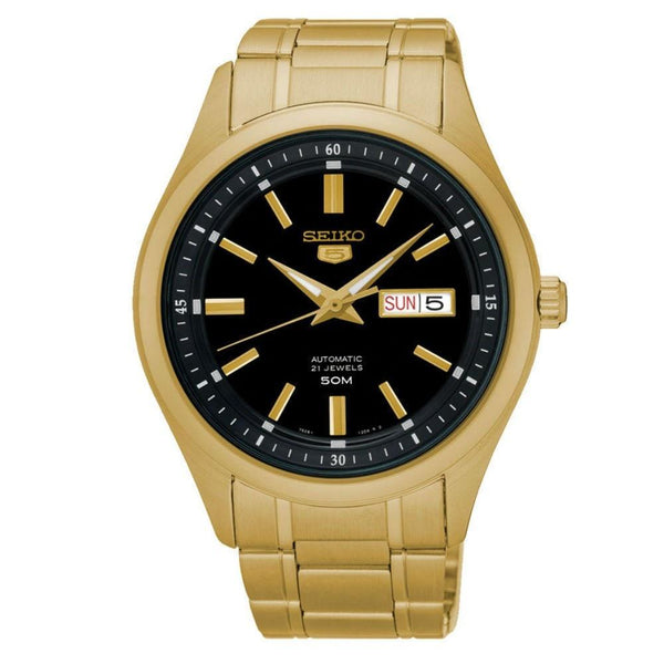 Seiko Men's SNKN98 Series 5 Gold-Tone Stainless Steel Watch