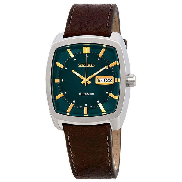 Seiko Men's SNKP27 Recraft Brown Leather Watch
