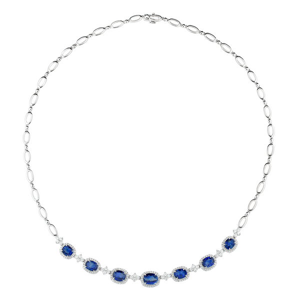 Sapphire Diamond Necklace