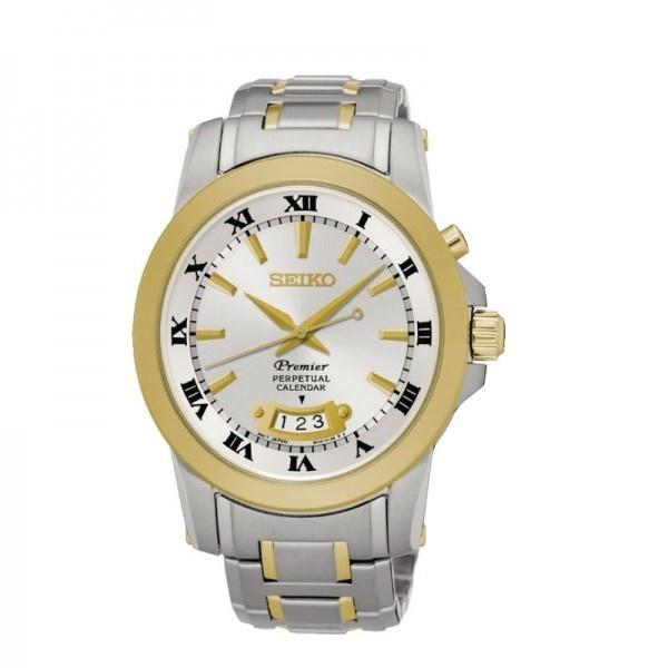 Seiko Men's SNQ148 Premier Two-Tone Stainless Steel Watch