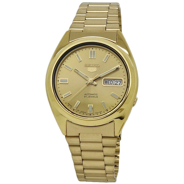 Seiko Men's SNXS80J1 Seiko 5 Gold-Tone Stainless Steel Watch