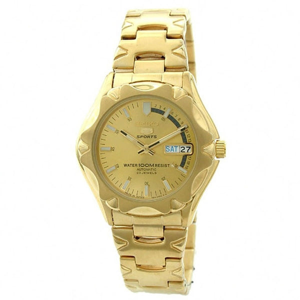 Seiko Men's SNZ450J1 Seiko 5 Sports Gold-Tone Stainless Steel Watch
