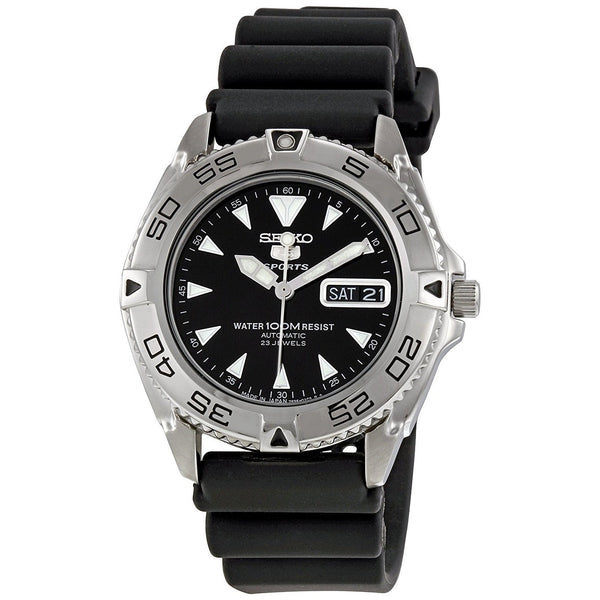 Seiko Men's SNZB33J2 5 Automatic Black Rubber Watch