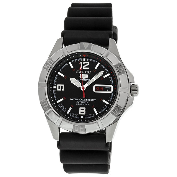 Seiko Men's SNZD23J1 5 Automatic Black Rubber Watch