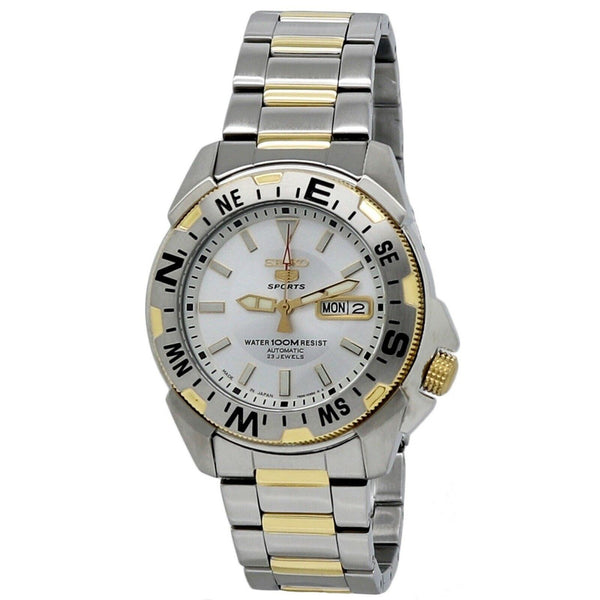 Seiko Men's SNZF08J1 Seiko 5 Sports Two-Tone Stainless Steel Watch