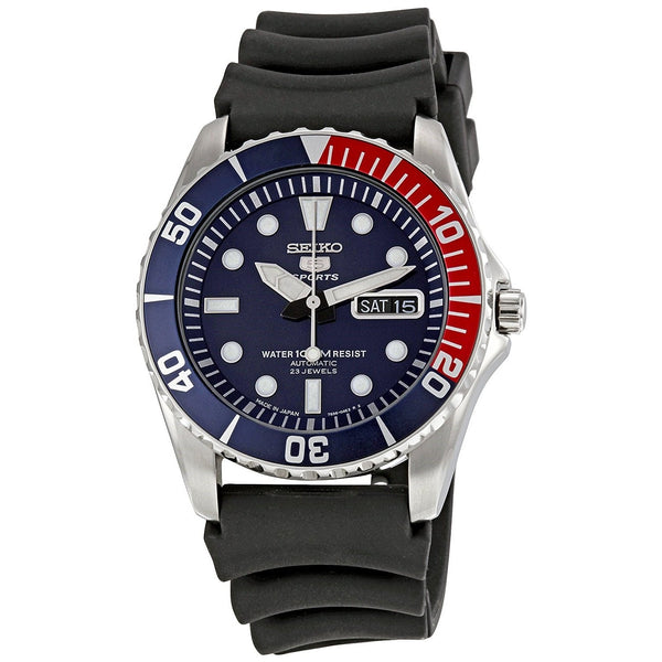 Seiko Men's SNZF15J2 5 Automatic Black Rubber Watch