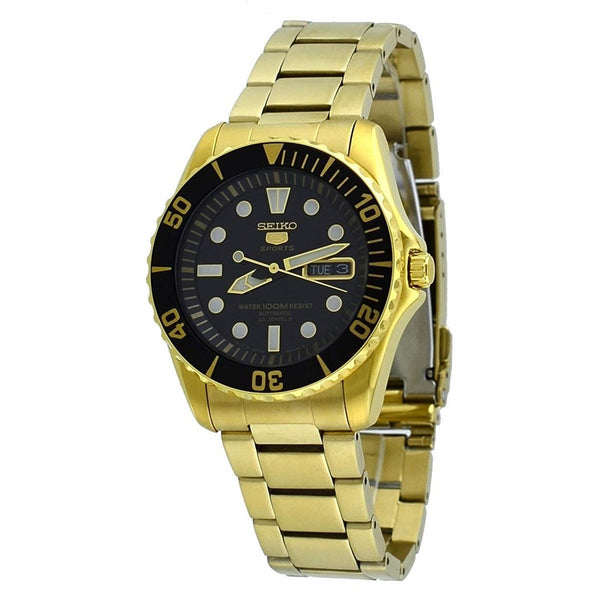Seiko Men's SNZF22J1 Seiko 5 Gold-Tone Stainless Steel Watch
