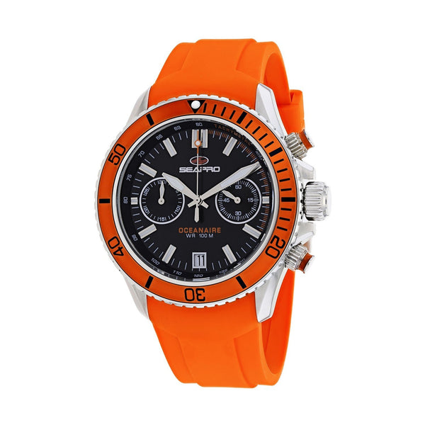 Seapro Men's SP0331 Thrash Chronograph Orange Silicone Watch