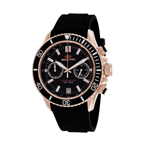 Seapro Men's SP0333 Thrash Chronograph Black Silicone Watch
