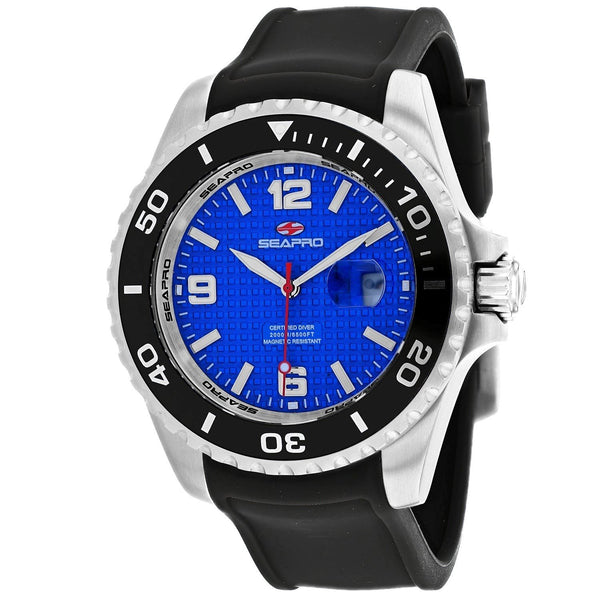 Seapro Men's SP0741 Abyss Black Silicone Watch