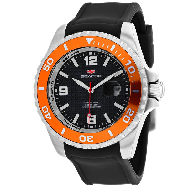 Seapro Men's SP0744 Abyss Black Silicone Watch