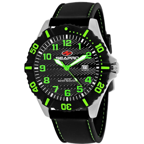 Seapro Men's SP1513 Trooper Black Silicone Watch