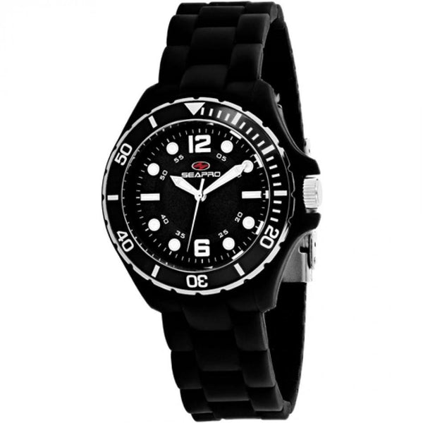 Seapro Women's SP3219 Spring Black Silicone Watch