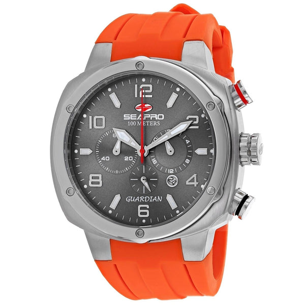 Seapro Men's SP3344 Guardian Chronograph Orange Silicone Watch