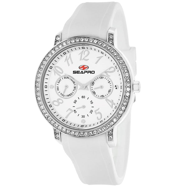 Seapro Women's SP4410 Swell Chronograph White Silicone Watch