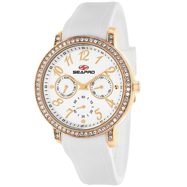 Seapro Women's SP4412 Swell Chronograph White Silicone Watch
