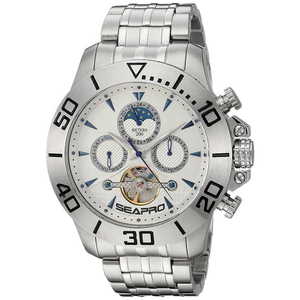 Seapro Men's SP5133 Montecillo Chronograph,Moonphase at 12 o'clock position Stainless Steel Watch