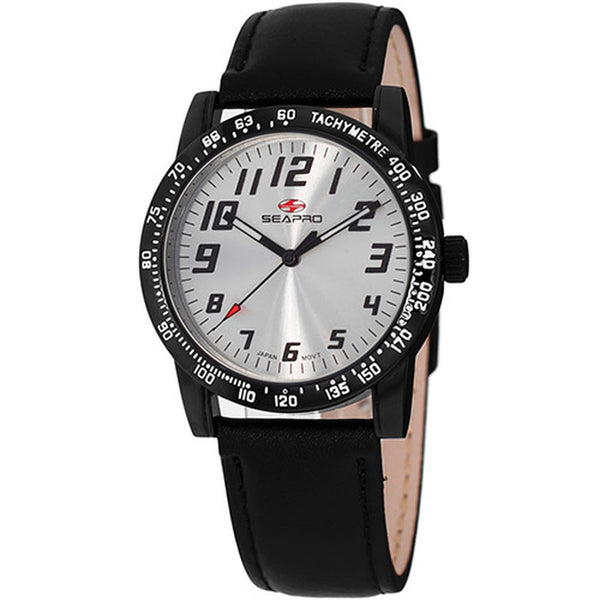 seapro Women's SP5212 Bold Black Leather Watch