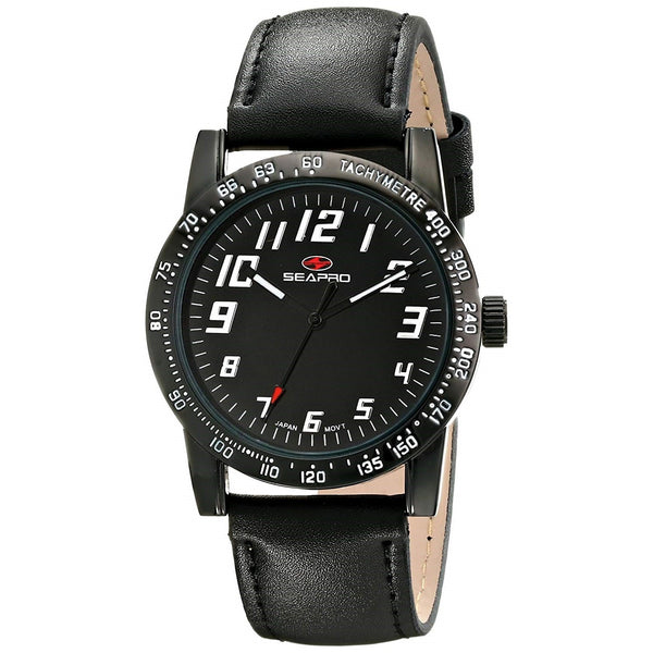 seapro Women's SP5214 Bold Black Leather Watch