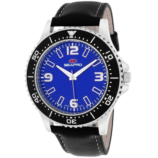 Seapro Men's SP5312 Tideway Black Leather Watch