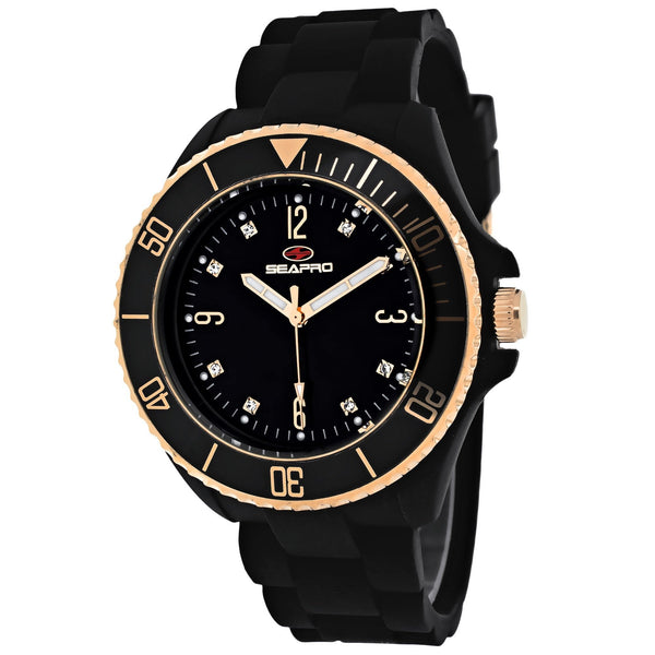 Seapro Women's SP7412 Sea Bubble Black Silicone Watch