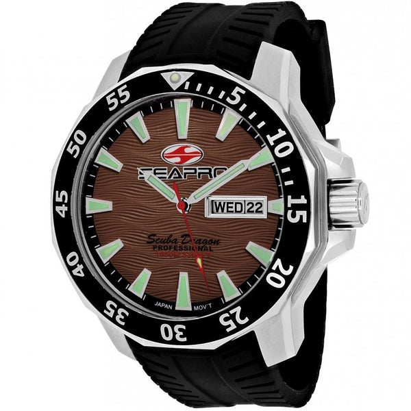 Seapro Men's SP8315 Scuba Dragon Diver Limited Edition  Black Silicone Watch