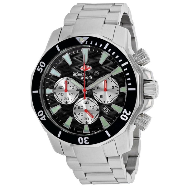 Seapro Men's SP8341 Scuba Dragon Diver Limited Edition 1000 Meters Chronograph Stainless Steel Watch