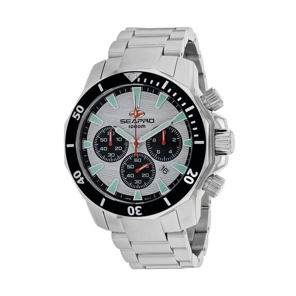 Seapro Men's SP8342 Scuba Dragon Diver Limited Edition 1000 Meters Chronograph Stainless Steel Watch
