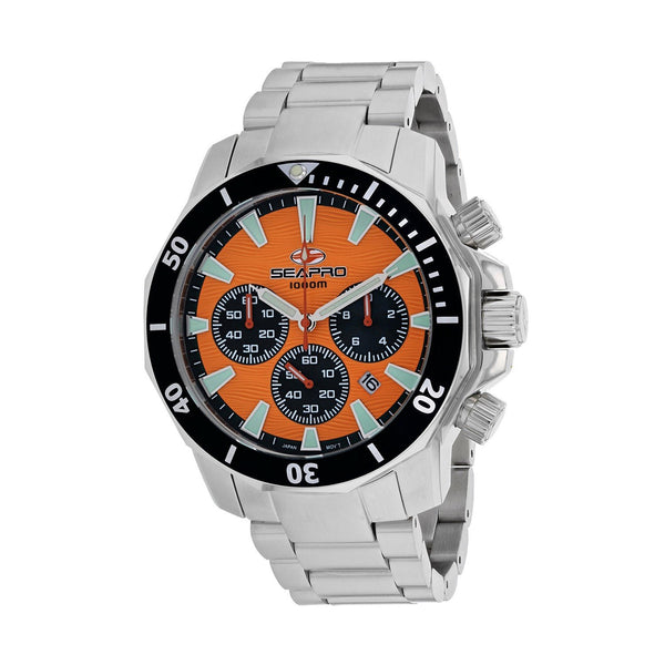 Seapro Men's SP8343 Scuba Dragon Diver Limited Edition 1000 Meters Chronograph Stainless Steel Watch
