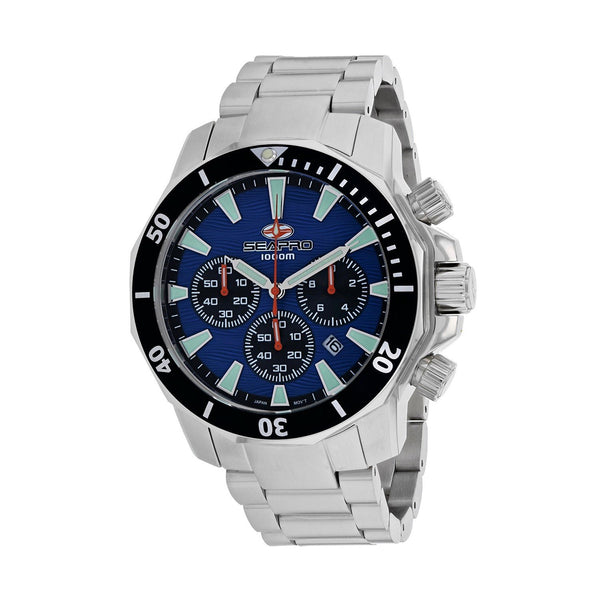 Seapro Men's SP8344 Scuba Dragon Diver Limited Edition 1000 Meters Chronograph Stainless Steel Watch