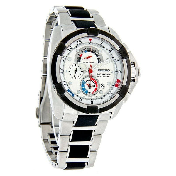 Seiko Men's SPC005 Velatura Yachting Timer Chronograph Two-Tone Stainless Steel Watch