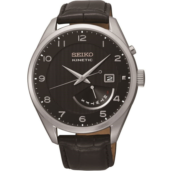 Seiko Men's SRN051 Neo Automatic Black Leather Watch