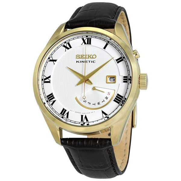 Seiko Men's SRN074 Kinetic Brown Leather Watch