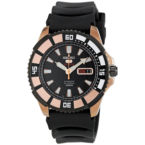 Seiko Men's SRP210 Black Silicone Watch