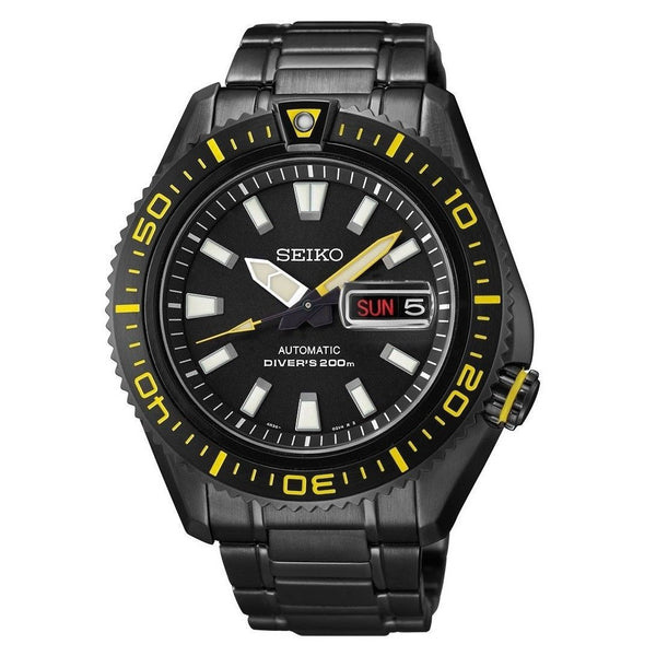 Seiko Men's SRP499 Automatic Black Stainless Steel Watch