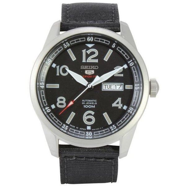 Seiko Men's SRP625J1 Series 5 Sports Black Nylon Watch