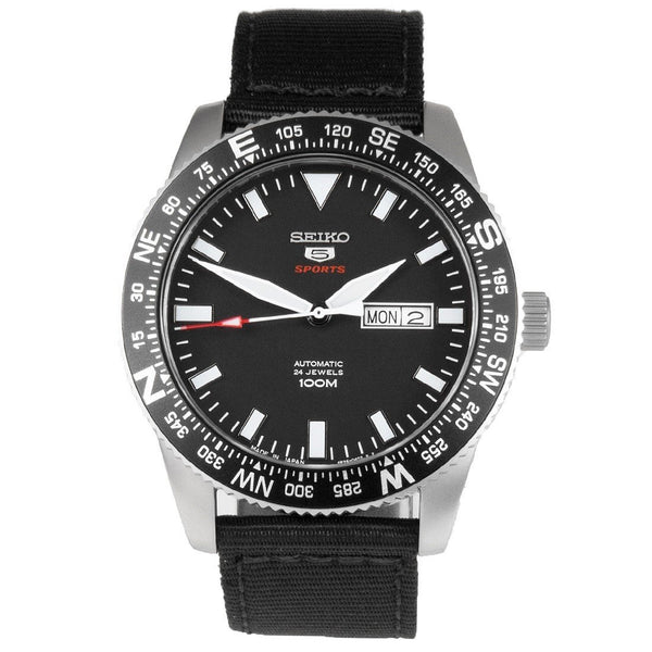 Seiko Men's SRP667J1 Series 5 Black Nylon Watch