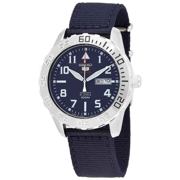 Seiko Men's SRP759J1 Seiko 5 Sports Blue Nylon Watch