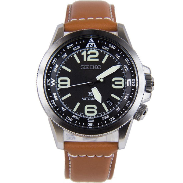Seiko Men's SRPA75 Prospex Brown Leather Watch