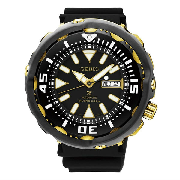 Seiko Men's SRPA82J1 Prospex Scuba Divers Black Silicone Watch
