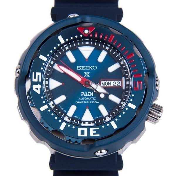 Seiko Men's SRPA83J1 Prospex PADI Blue Silicone Watch