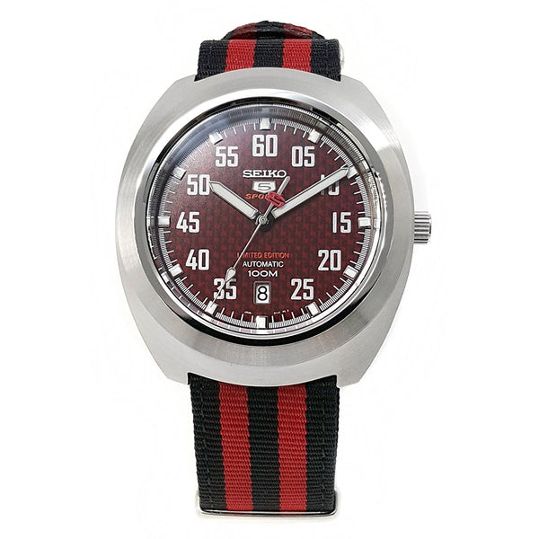 Seiko Men's SRPA87 5 Limited Edition Automatic Red and Black Canvas Watch