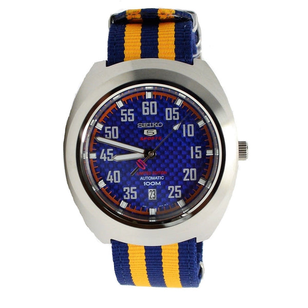 Seiko Men's SRPA91 5 Limited Edition Automatic Yellow and Blue Canvas Watch