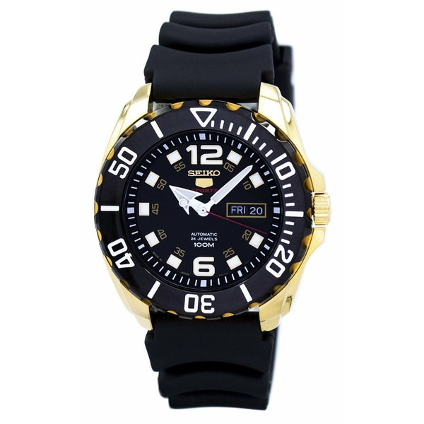 Seiko Men's SRPB40J1 Seiko 5 Black Rubber Watch