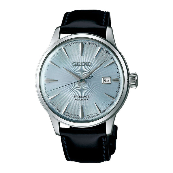 Seiko Men's SRPB43J1 Presage Black Leather Watch