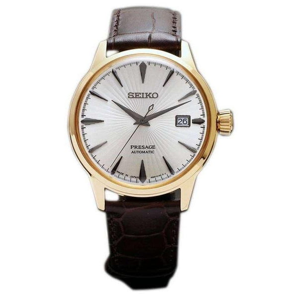 Seiko Men's SRPB44J1 Presagae Brown Leather Watch