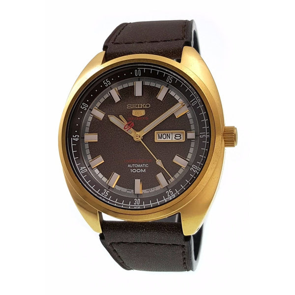 Seiko Men's SRPB74 5 Turtle Automatic Brown Leather Watch